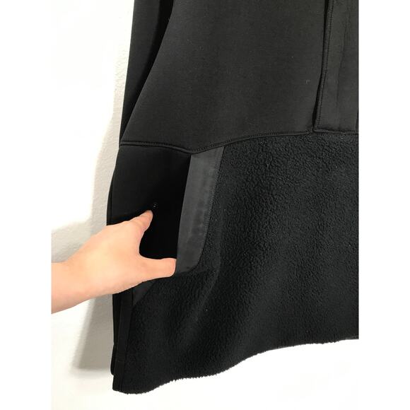Club Monaco Men's Fleece Panelled Tech-Jersey Sweatshirt Black Large Warm Comfy - Picture 5 of 12